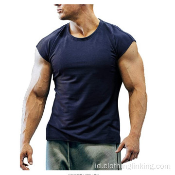 Pelatihan Binaraga Muscle Cut Fitness Tee